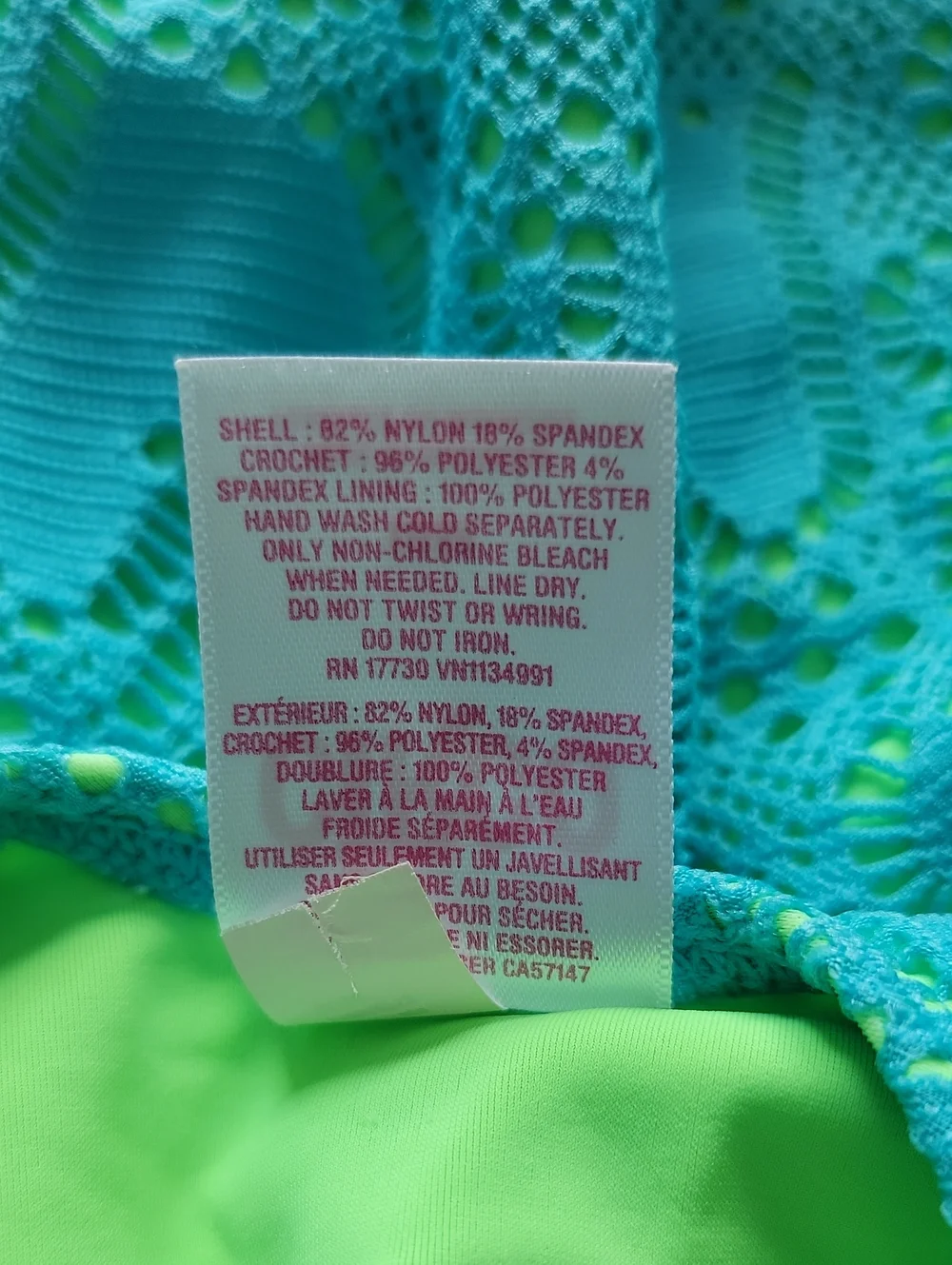 Circo Girls Teal and Lime Green One-Piece Swimsuit